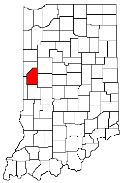 Fountain County Indiana Location Map