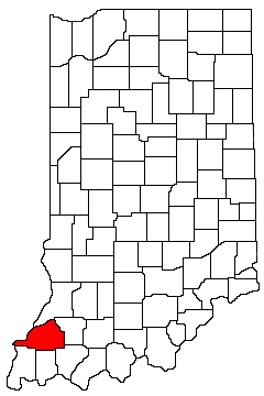 Gibson County Indiana Location Map