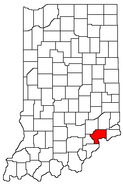 Jefferson County Indiana Location Map