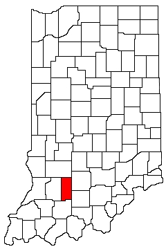 Martin County Indiana Location Map