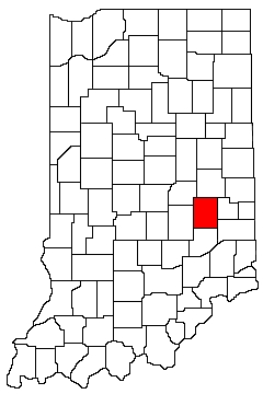 Rush County Indiana Location Map