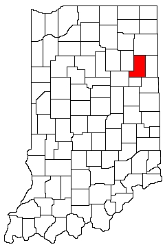 Wells County Indiana Location Map