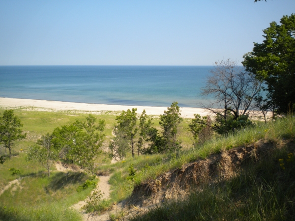 Dunes and Lake Michigan