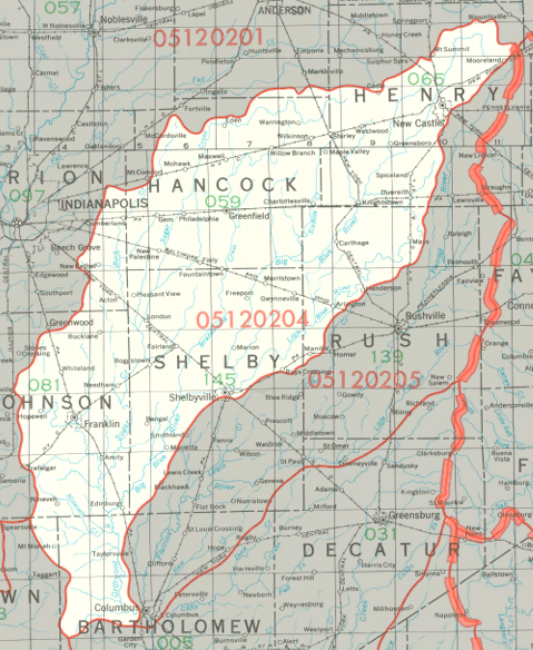 Driftwood Watershed map