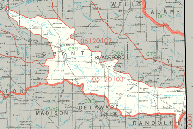 Mississinewa Watershed map