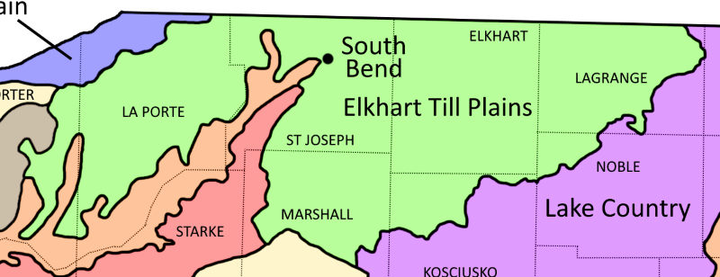 Elkhart Till Plains Ecoregion Map