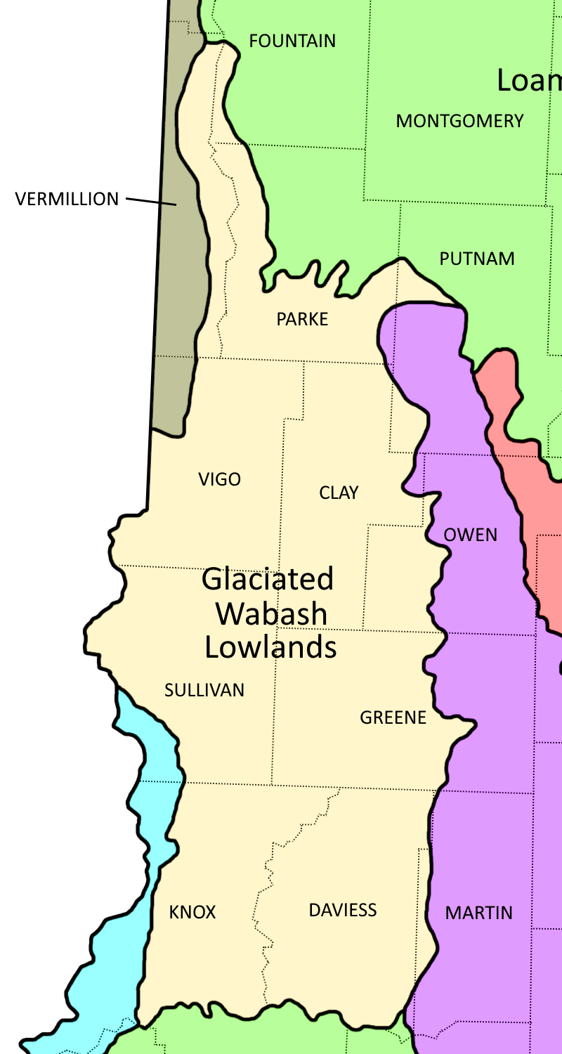 Glaciated Wabash Lowlands Ecoregion Map