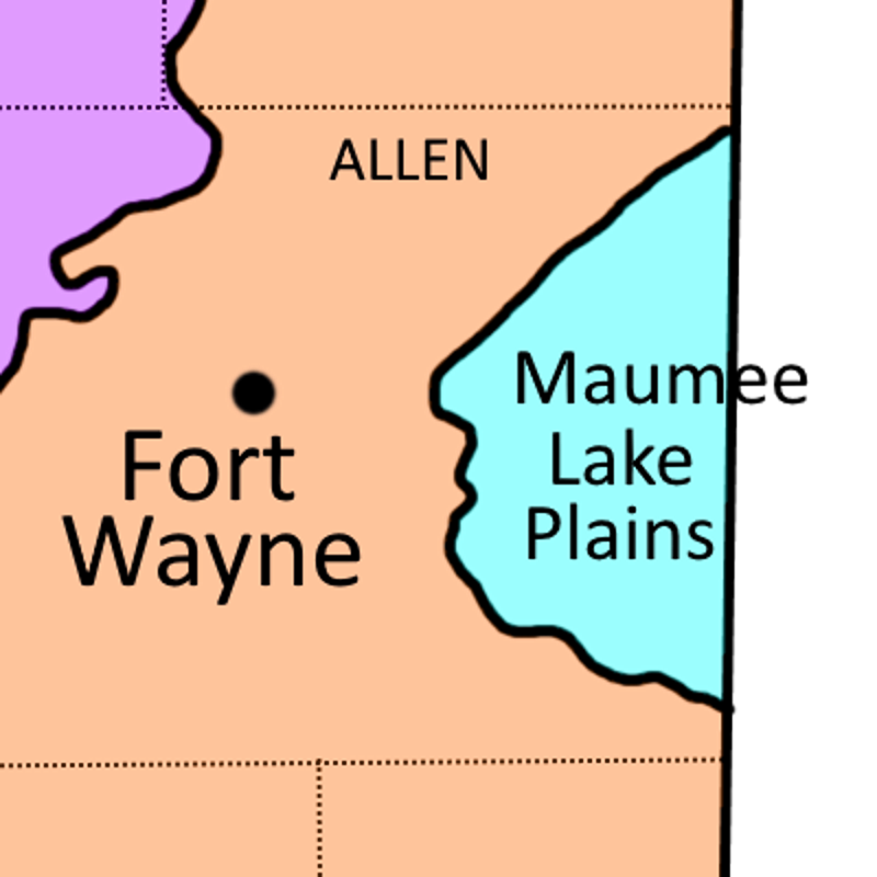 Maumee Lake Plains Ecoregion Map