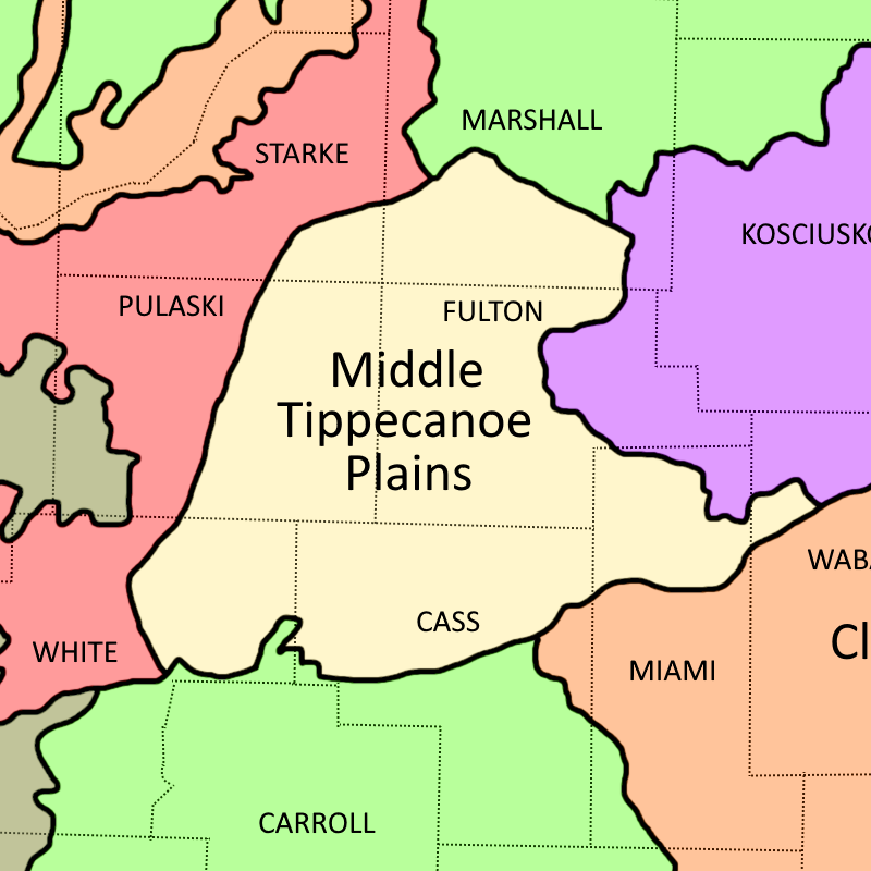 Middle Tippecanoe Plains Ecoregion Map