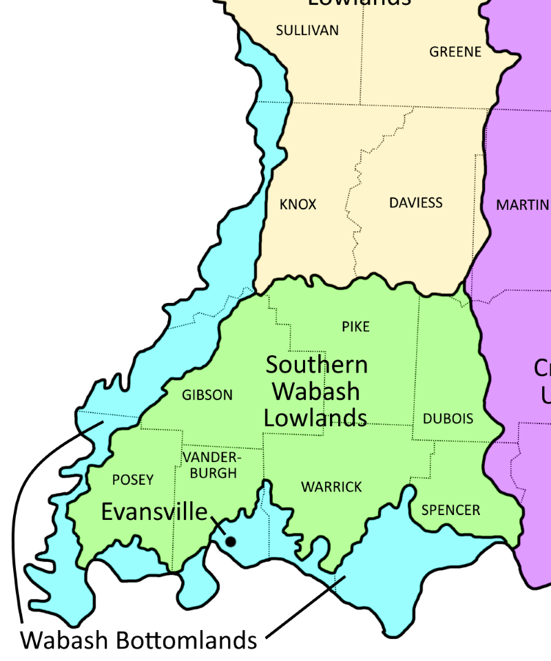 Wabash Bottomlands Ecoregion Map